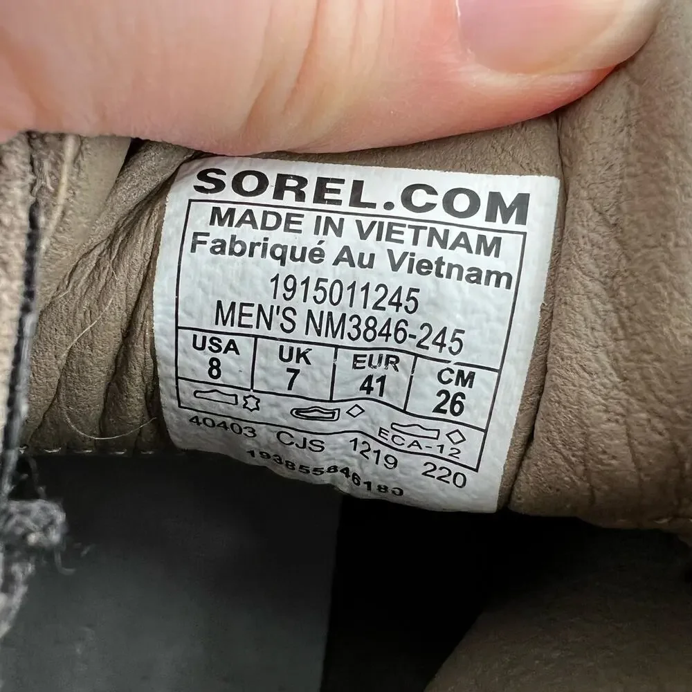 Sorel Mens Madsen Chukka Boot US 8 EU 41 Brown Suede Lace Up Lug Soles FLAW